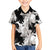 Black White Monotone Tropical Flowers Pattern Hawaiian Shirt - Polynesian Pride