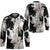 Black White Monotone Tropical Flowers Pattern Hockey Jersey - Polynesian Pride