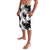 Black White Monotone Tropical Flowers Pattern Lavalava - Polynesian Pride