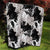 Black White Monotone Tropical Flowers Pattern Quilt - Polynesian Pride