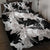 Black White Monotone Tropical Flowers Pattern Quilt Bed Set - Polynesian Pride