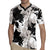 Black White Monotone Tropical Flowers Pattern Rugby Jersey - Polynesian Pride