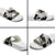 Black White Monotone Tropical Flowers Pattern Slide Sandals - Polynesian Pride