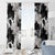 Black White Monotone Tropical Flowers Pattern Window Curtain - Polynesian Pride