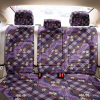 Polynesian Monstera Tiare Floral Back Car Seat Cover Lavender Tropical Plaid - Polynesian Pride