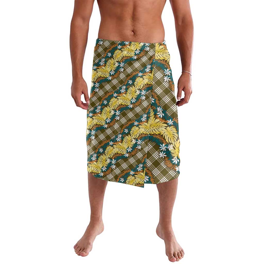 Polynesian Monstera Tiare Floral Lavalava Yellow Tropical Plaid LT01 Yellow - Polynesian Pride