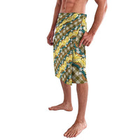 Polynesian Monstera Tiare Floral Lavalava Yellow Tropical Plaid - Polynesian Pride
