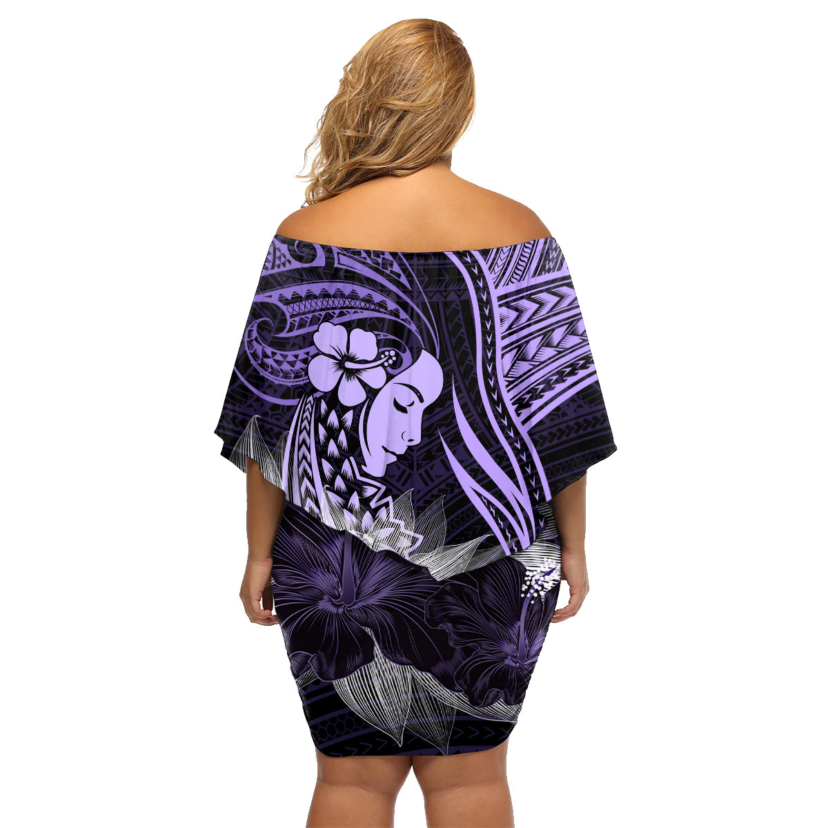 Polynesian Women Day 2024 Family Matching Off Shoulder Short Dress and Hawaiian Shirt Hibiscus Girl Tribal LT01 - Polynesian Pride