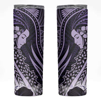 Polynesian Women Day 2024 Skinny Tumbler Hibiscus Girl Tribal