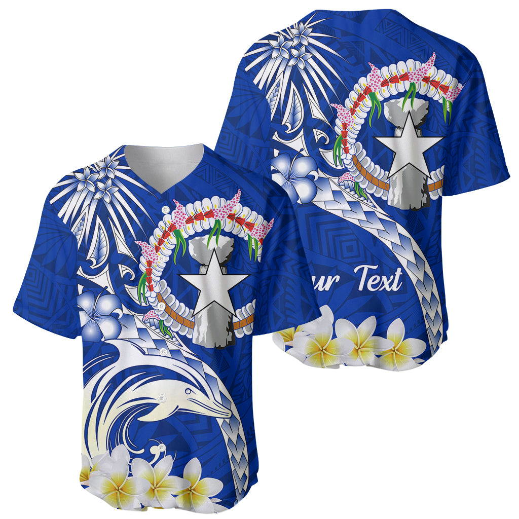 Northern Mariana Islands Commonwealth Day 2024 Baseball Jersey Dolphin With Plumeria Flower LT01 - Polynesian Pride