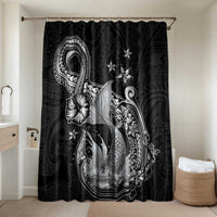 Hawaii Mermaid Monotone Bathroom Set Polynesian Pattern Fish Hook