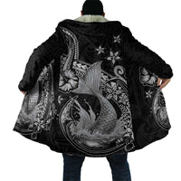 Hawaii Mermaid Monotone Cloak Polynesian Pattern Fish Hook