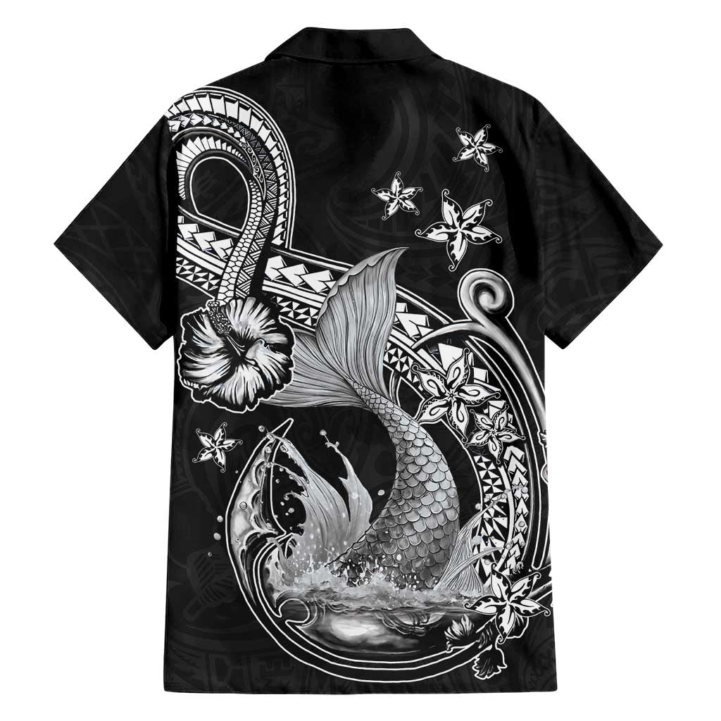 Hawaii Mermaid Monotone Family Matching Mermaid Dress and Hawaiian Shirt Polynesian Pattern Fish Hook LT01 - Polynesian Pride