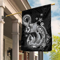 Hawaii Mermaid Monotone Garden Flag Polynesian Pattern Fish Hook