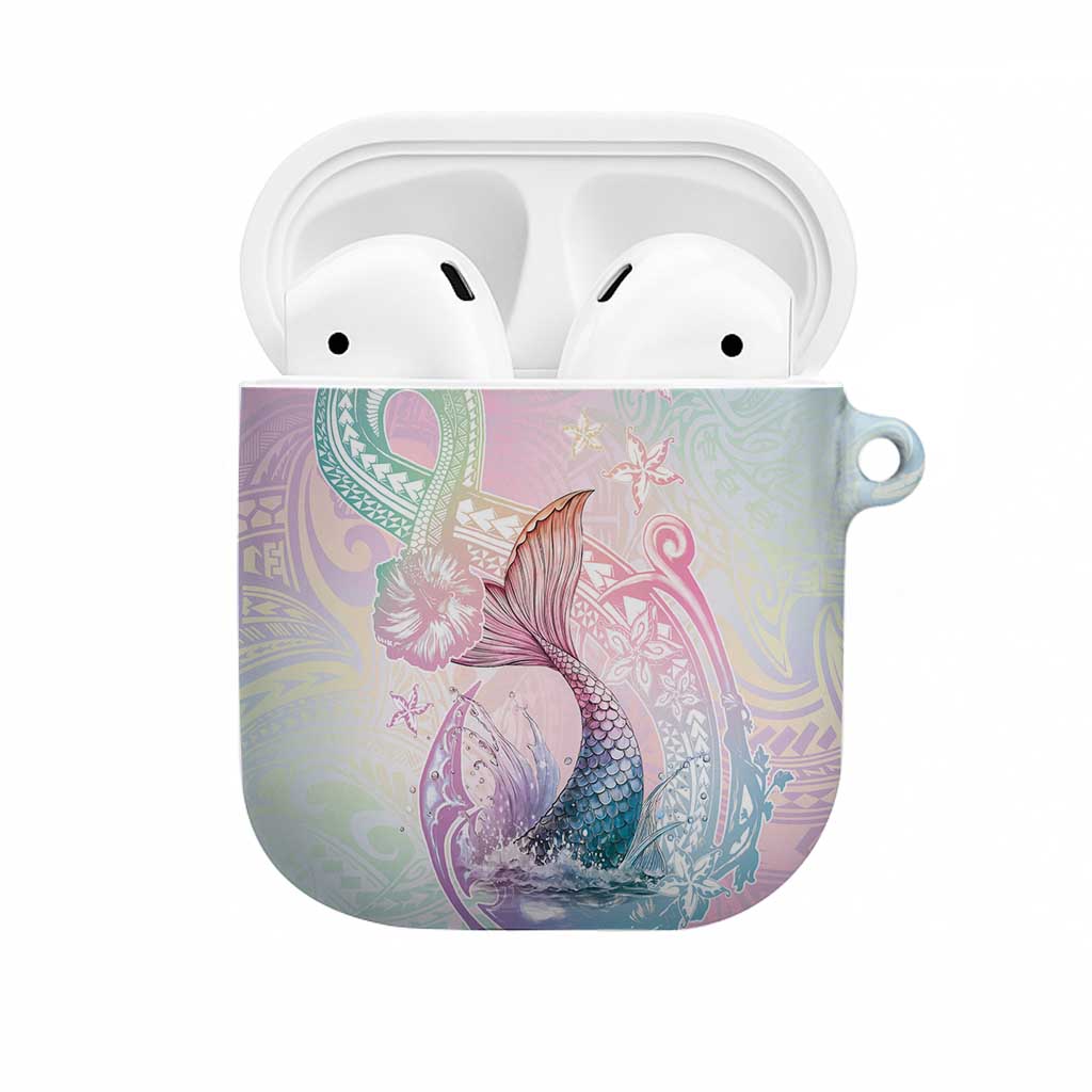 Hawaii Mermaid Sweet Pastel AirPods Case Polynesian Pattern Fish Hook LT01 Multicolor - Polynesian Pride