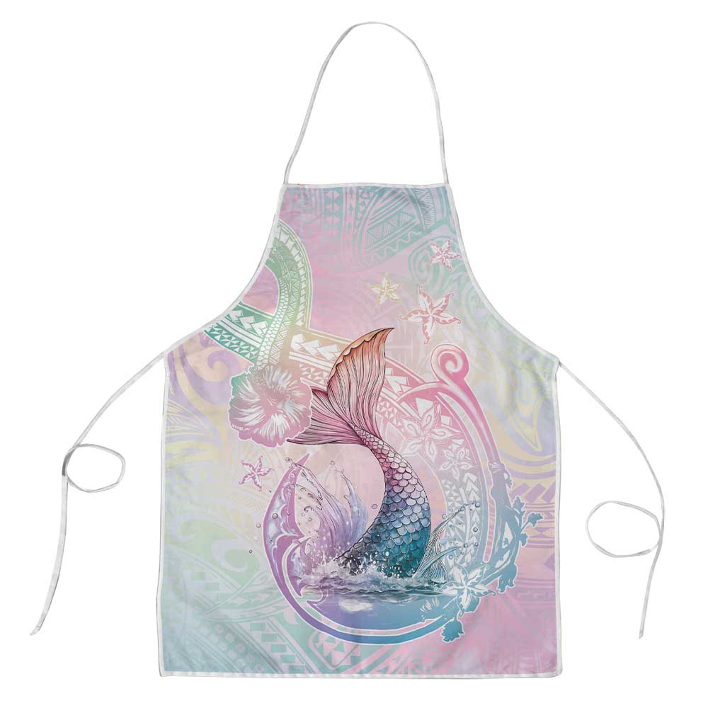 Hawaii Mermaid Sweet Pastel Apron Polynesian Pattern Fish Hook LT01 Multicolor - Polynesian Pride