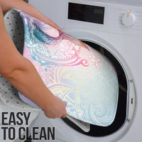 Hawaii Mermaid Sweet Pastel Bathroom Set Polynesian Pattern Fish Hook