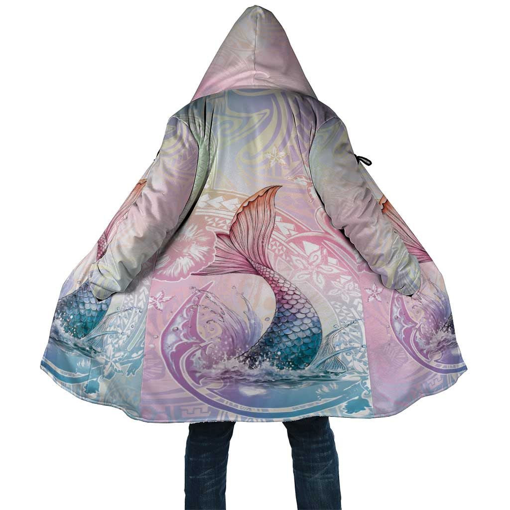 Hawaii Mermaid Sweet Pastel Cloak Polynesian Pattern Fish Hook