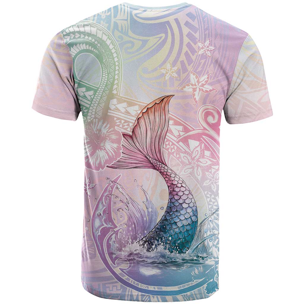 Hawaii Mermaid Sweet Pastel T Shirt Polynesian Pattern Fish Hook LT01 - Polynesian Pride