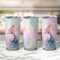 Hawaii Mermaid Sweet Pastel Tumbler Cup Polynesian Pattern Fish Hook