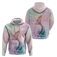 Hawaii Mermaid Sweet Pastel Zip Hoodie Polynesian Pattern Fish Hook