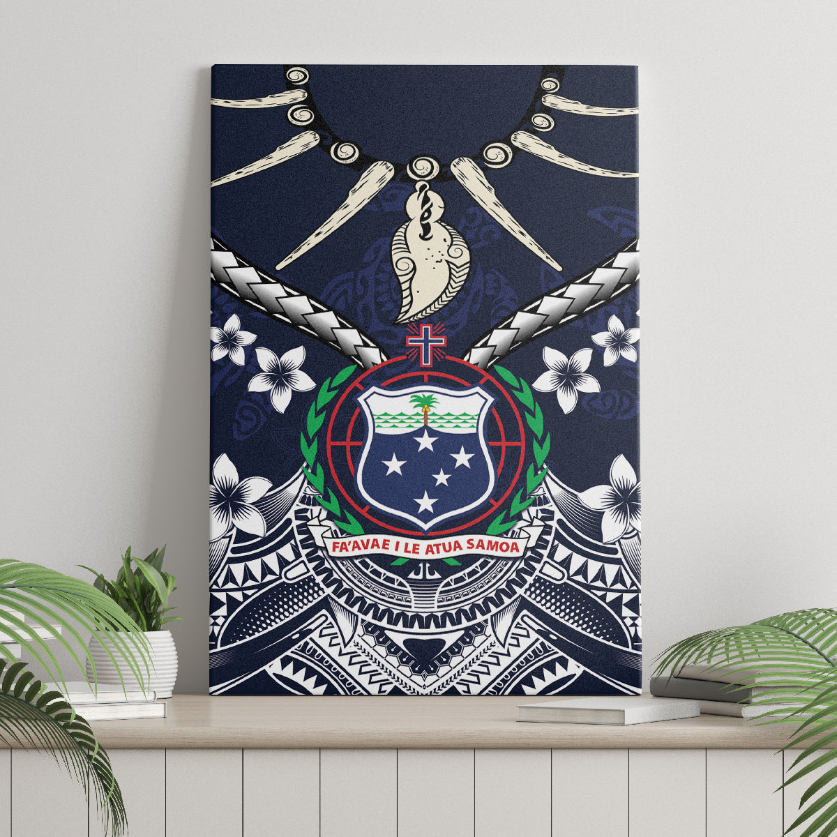 Samoa Independence Day Canvas Wall Art Ula Nifo Mix Turtle