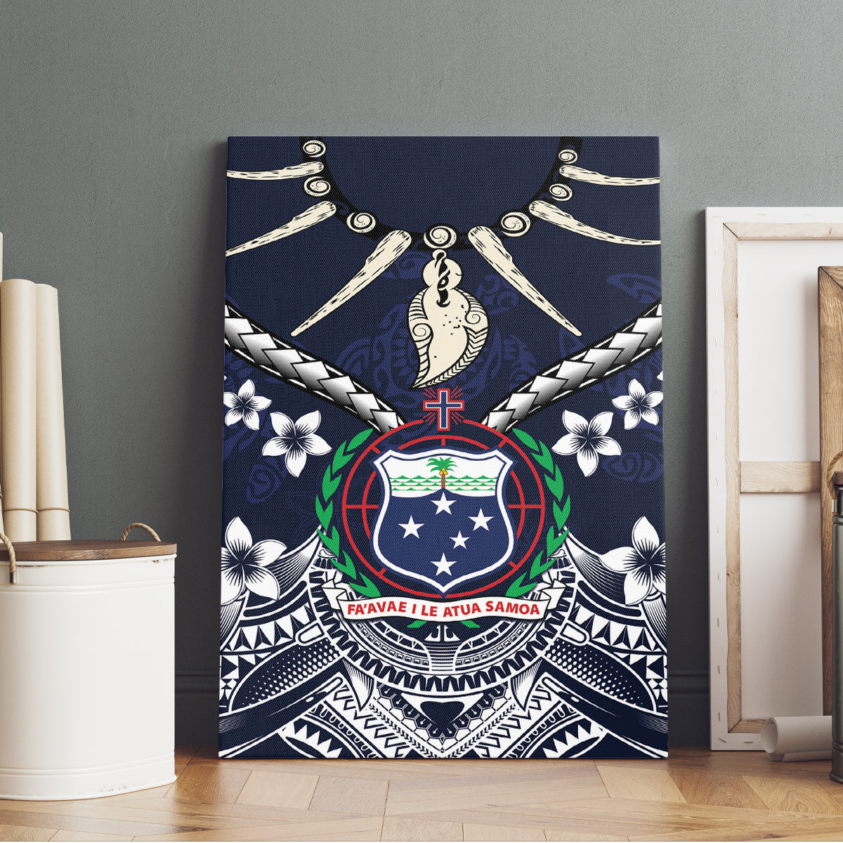 Samoa Independence Day Canvas Wall Art Ula Nifo Mix Turtle