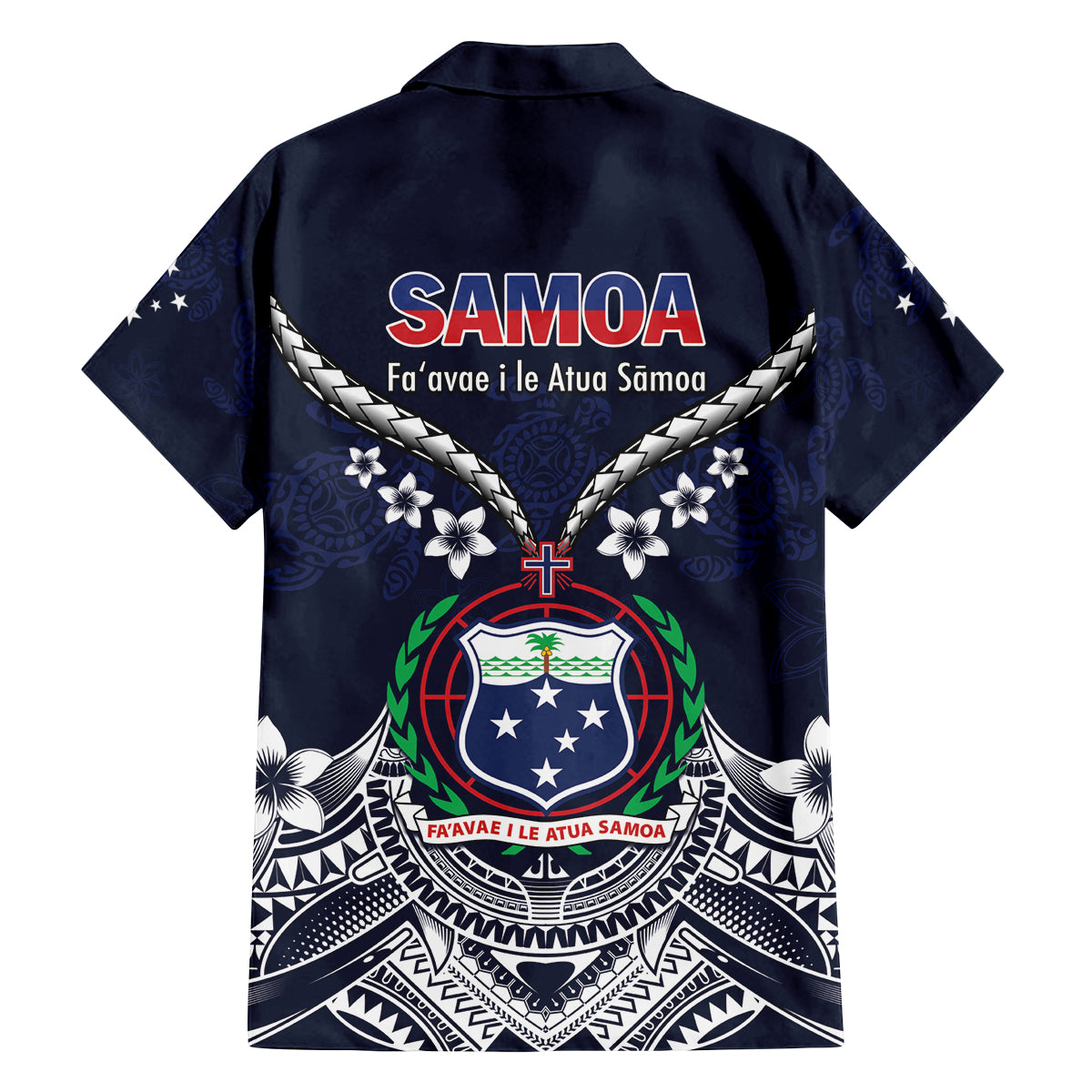 Samoa Independence Day Family Matching Puletasi and Hawaiian Shirt Ula Nifo Mix Turtle