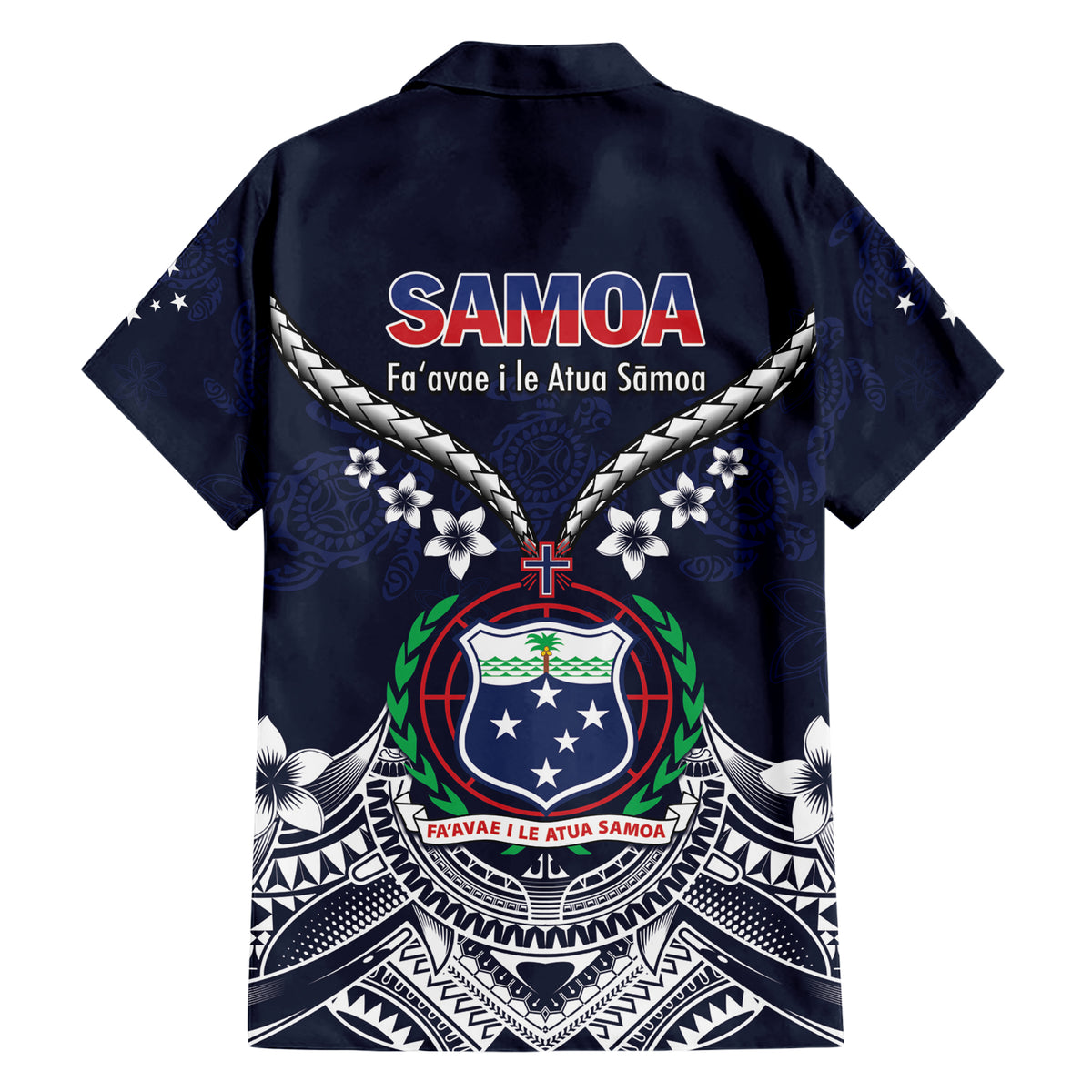 Samoa Independence Day Family Matching Short Sleeve Bodycon Dress and Hawaiian Shirt Ula Nifo Mix Turtle
