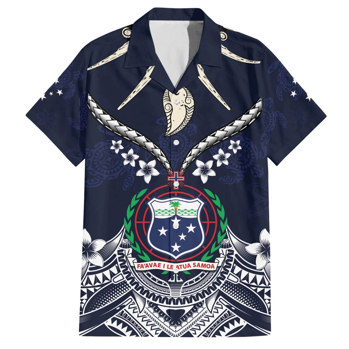 Samoa Independence Day Hawaiian Shirt Ula Nifo Mix Turtle LT01 Blue - Polynesian Pride