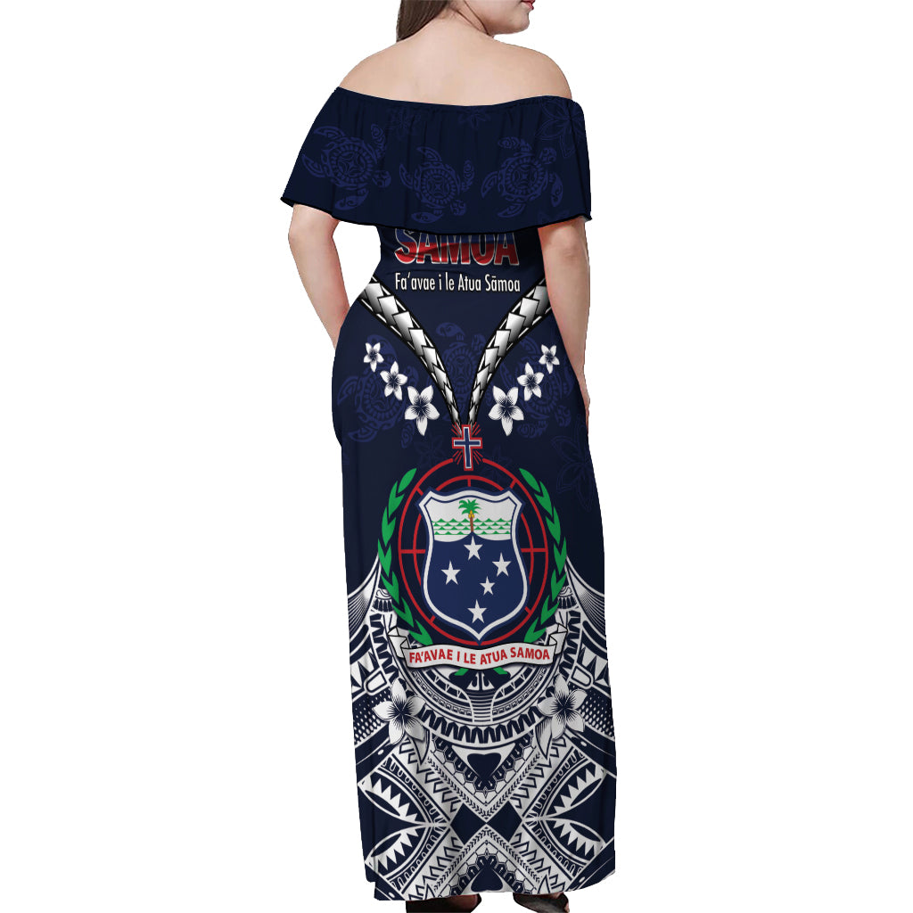 Samoa Independence Day Off Shoulder Maxi Dress Ula Nifo Mix Turtle