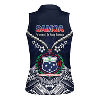 Samoa Independence Day Women Sleeveless Polo Shirt Ula Nifo Mix Turtle