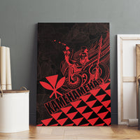 King Kamehameha Day Canvas Wall Art Kakau Polynesian Pattern