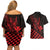 Personalized King Kamehameha Day Couples Matching Off Shoulder Short Dress and Hawaiian Shirt Kakau Polynesian Pattern