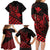 Personalized King Kamehameha Day Family Matching Long Sleeve Bodycon Dress and Hawaiian Shirt Kakau Polynesian Pattern