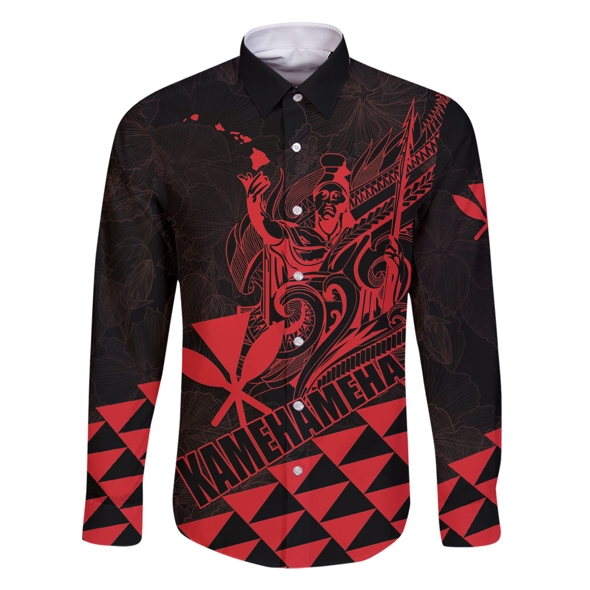 Personalized King Kamehameha Day Family Matching Mermaid Dress and Hawaiian Shirt Kakau Polynesian Pattern