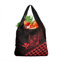 King Kamehameha Day Grocery Bag Kakau Polynesian Pattern