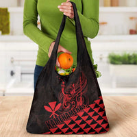 King Kamehameha Day Grocery Bag Kakau Polynesian Pattern