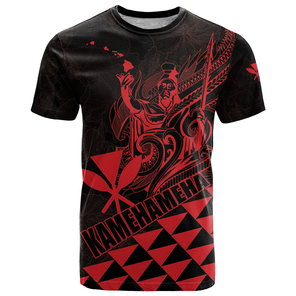 Personalized King Kamehameha Day T Shirt Kakau Polynesian Pattern LT01 Red - Polynesian Pride