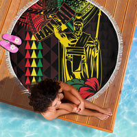 King Kamehameha Day Beach Blanket Hawaii Kakau Reggae