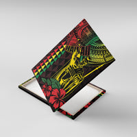 King Kamehameha Day Canvas Wall Art Hawaii Kakau Reggae