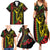 King Kamehameha Day Family Matching Summer Maxi Dress and Hawaiian Shirt Hawaii Kakau Reggae