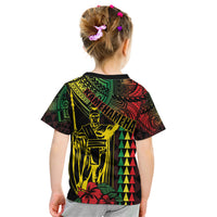 King Kamehameha Day Kid T Shirt Hawaii Kakau Reggae