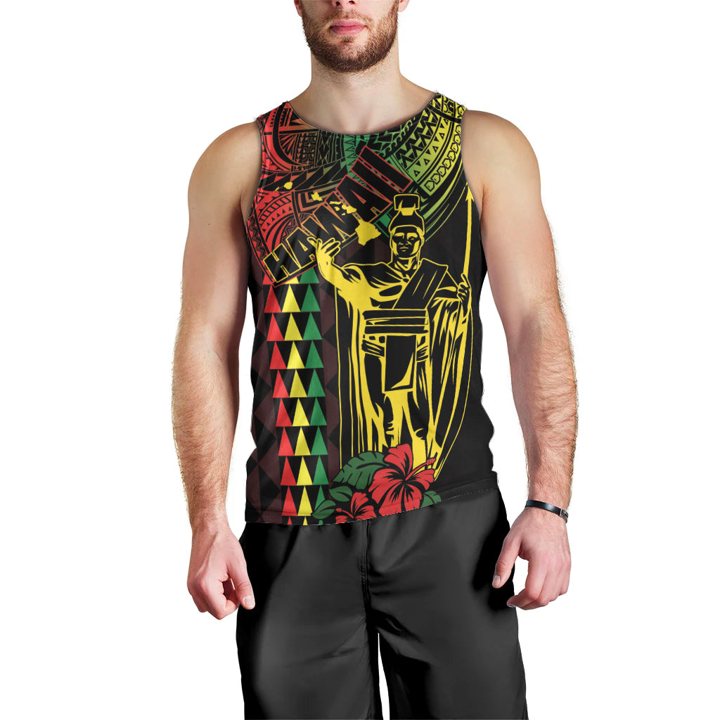 King Kamehameha Day Men Tank Top Hawaii Kakau Reggae