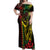 King Kamehameha Day Off Shoulder Maxi Dress Hawaii Kakau Reggae