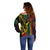 King Kamehameha Day Off Shoulder Sweater Hawaii Kakau Reggae