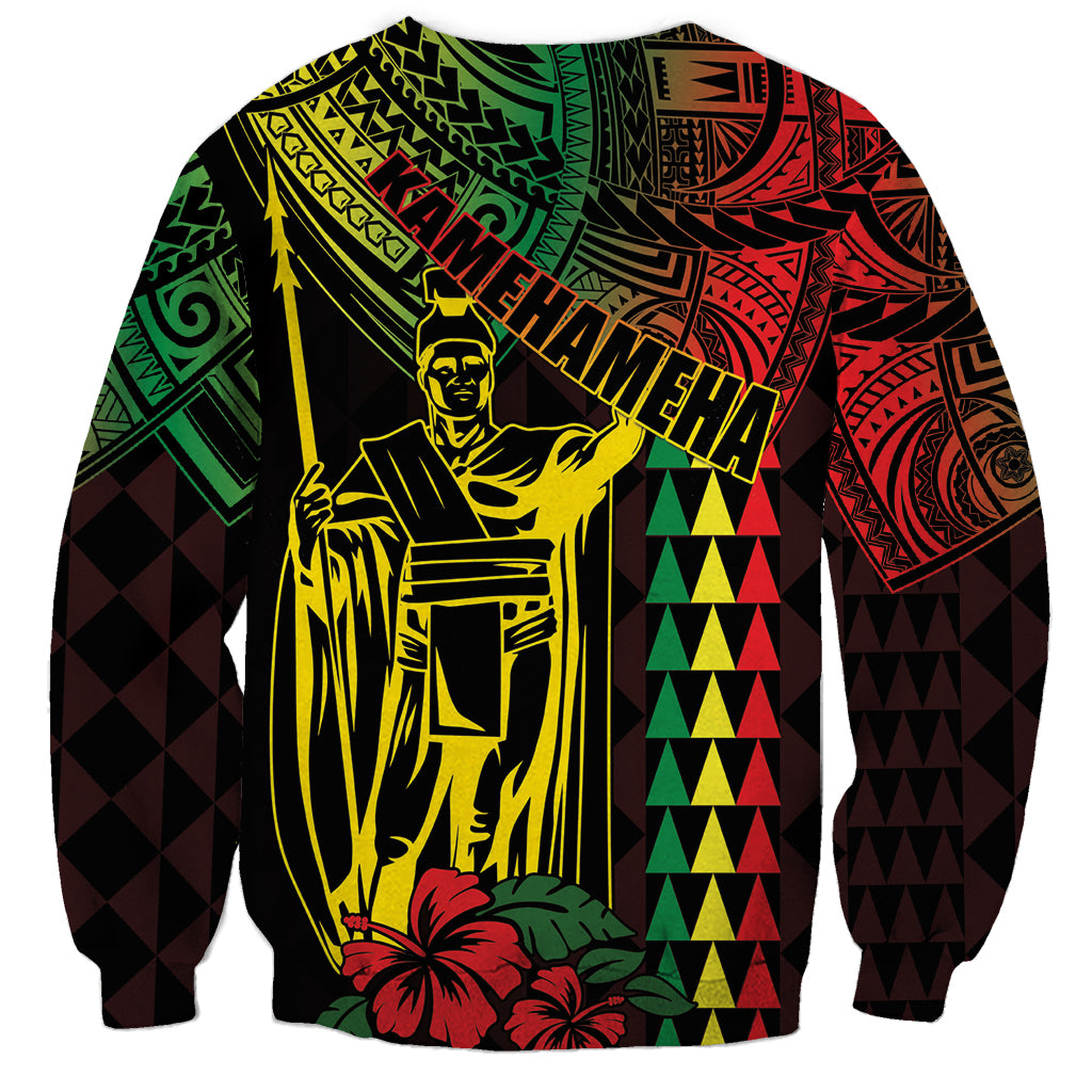 King Kamehameha Day Sweatshirt Hawaii Kakau Reggae