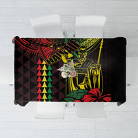 King Kamehameha Day Tablecloth Hawaii Kakau Reggae