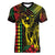 King Kamehameha Day Women V-Neck T-Shirt Hawaii Kakau Reggae