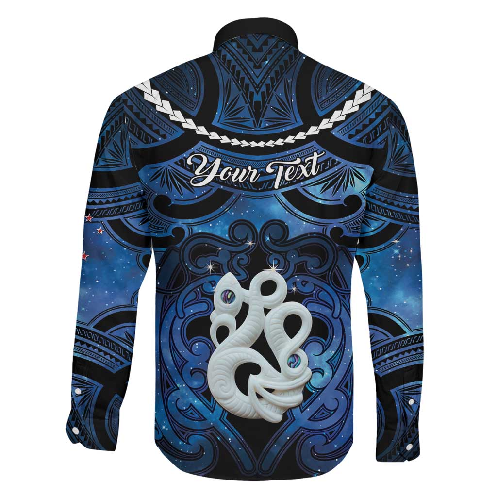 Personalized Maori Matariki Manaia Family Matching Long Sleeve Bodycon Dress and Hawaiian Shirt Maori Kowhaiwhai Pattern Galaxy